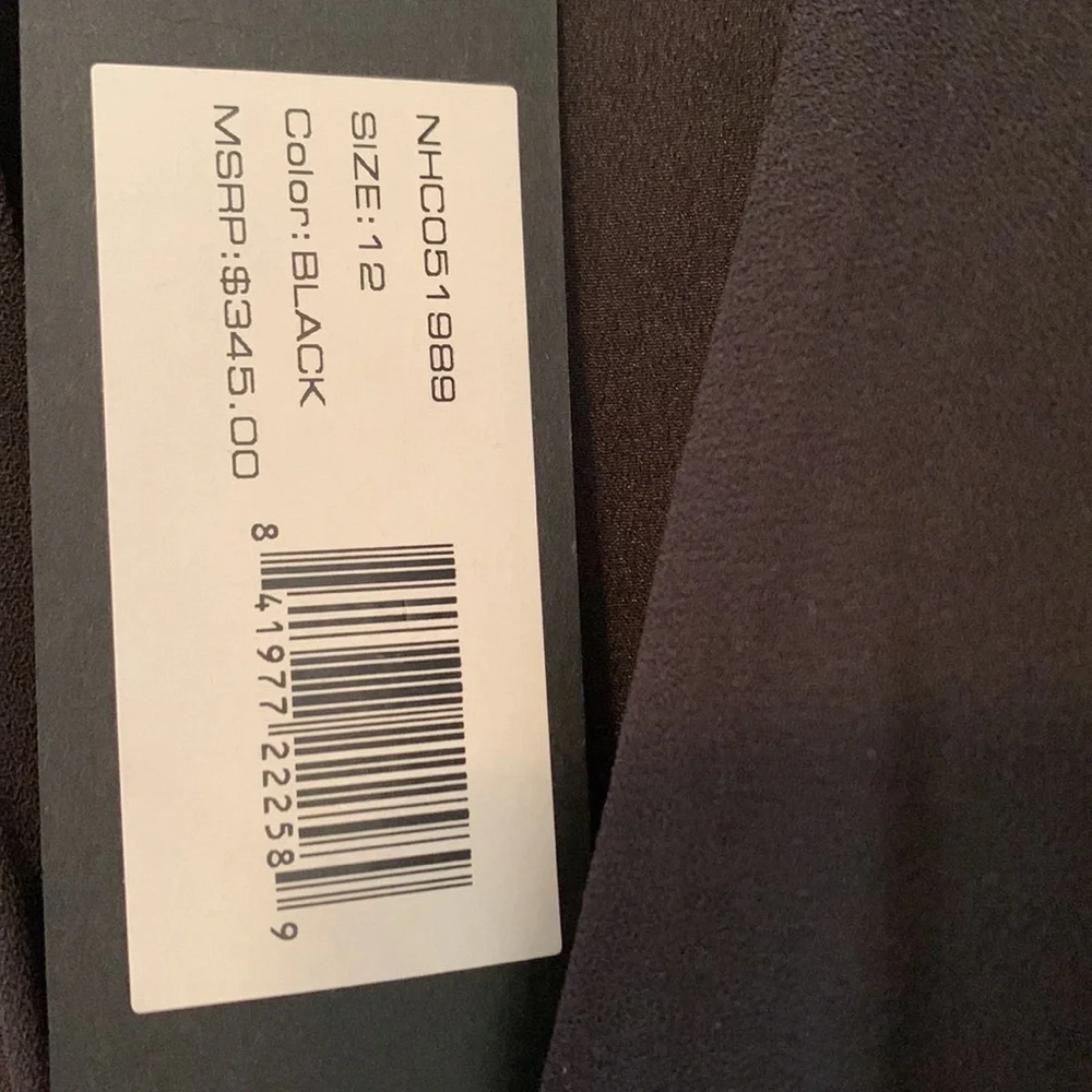 Halston Heritage low v neck, tuxedo mini dress. - Picture 4 of 6